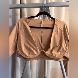 SKIMS Beige underwire recycled, swim top 3X